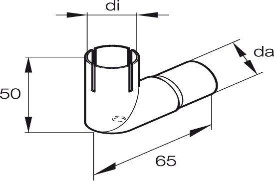 Avgasrör 24mm m. dräneringshål