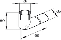Avgasrör 24mm m. dräneringshål