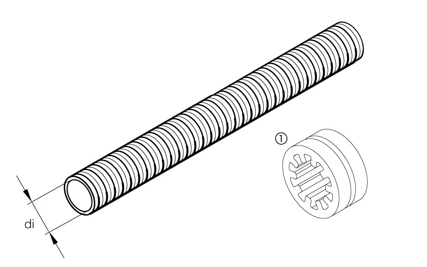 Rostfri Avgasslang,2-layer 40mm, L=3m