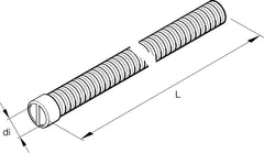 Avgasslang D9W/Hydr-10 med ändhylsa