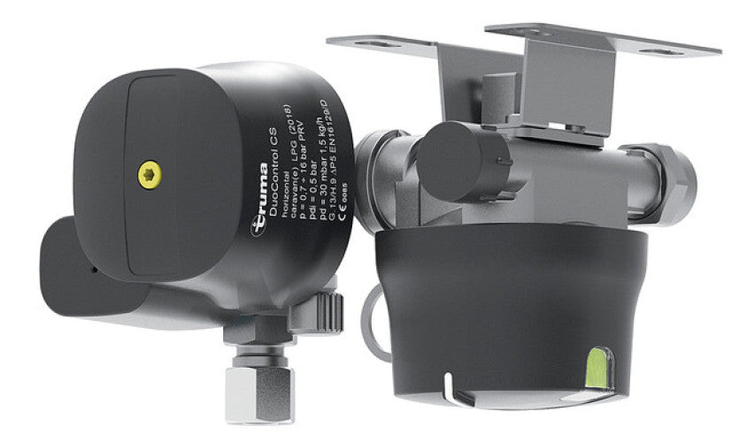 Truma DuoControl CS 30 mbar horisontell – gasregulator med krocksensor – Truma 51621-01 (bild 4)