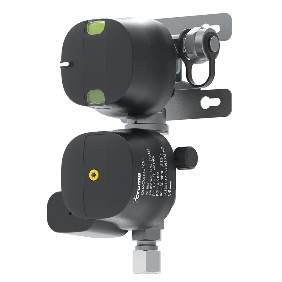 Truma DuoControl CS 30 mbar vertikal – gasregulator med krocksensor – Truma 51611-01