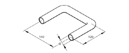 Eberspächer Vattenslangkrök 20mm 180 Grader
