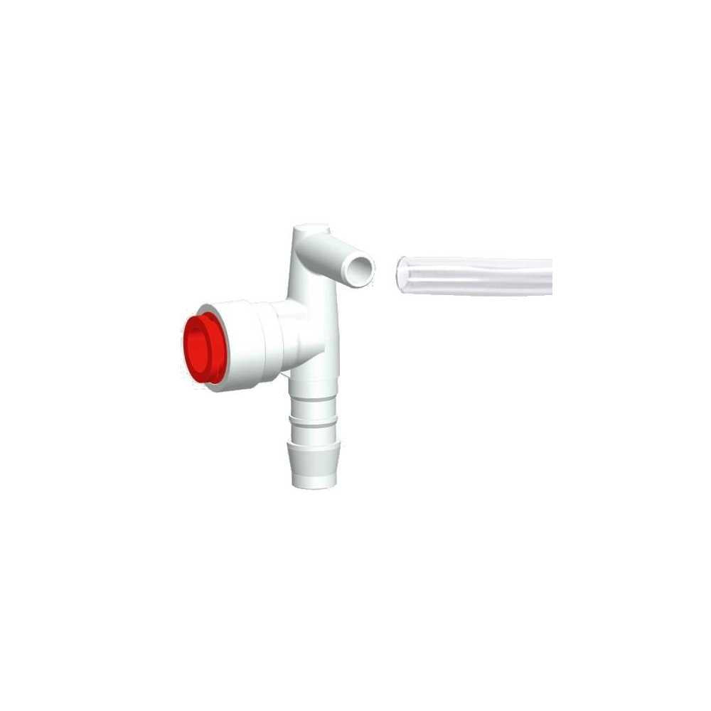 Vinkelanslutning med backventil (röd) JG 10/TB 10 mm, med slang – Truma 34020-63900 (bild 3)
