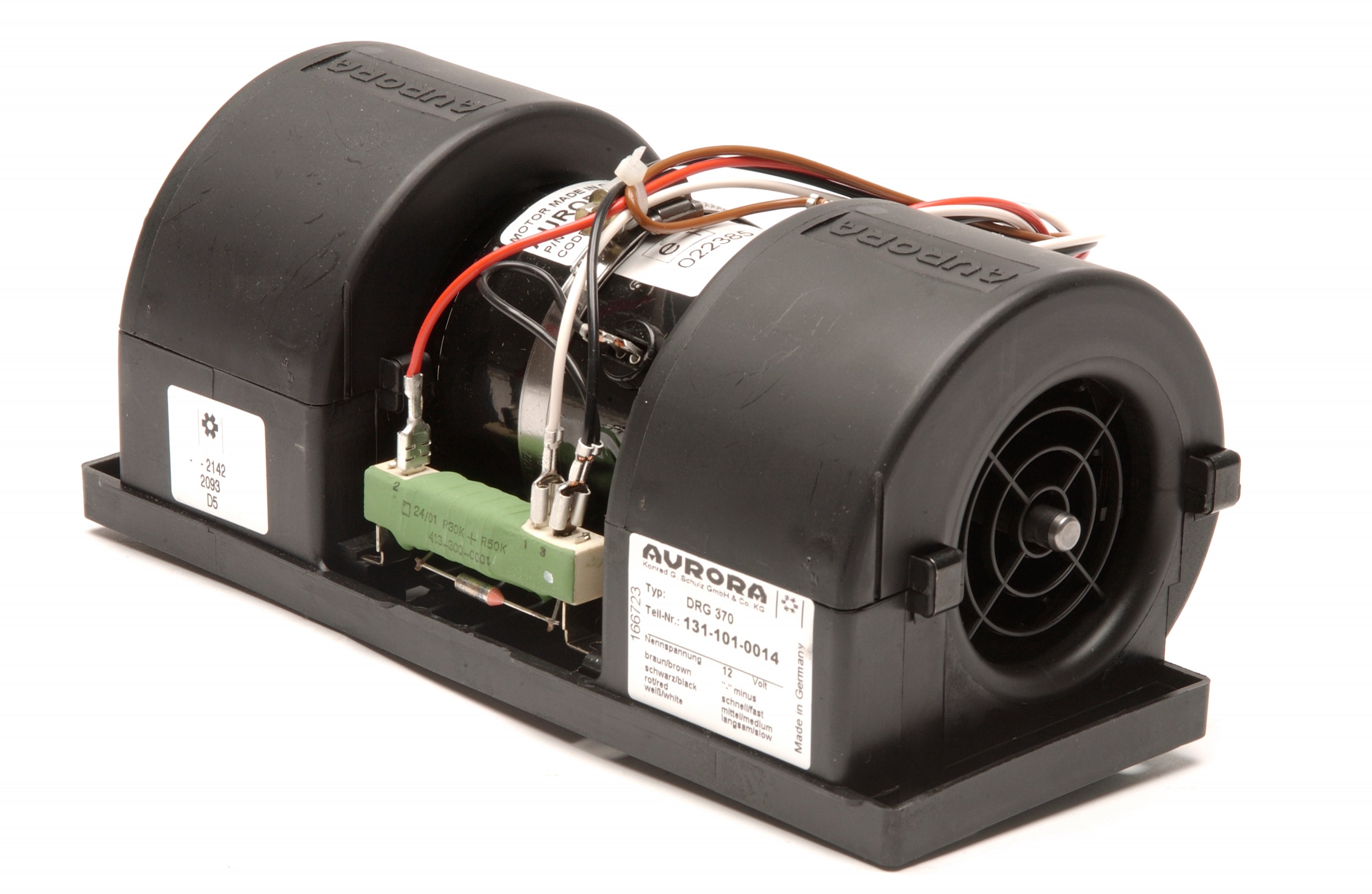 Dubbelradialfläkt 12V 370 m³/h