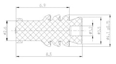 Blindplugg blå Ø 4,1 mm, 200-pack