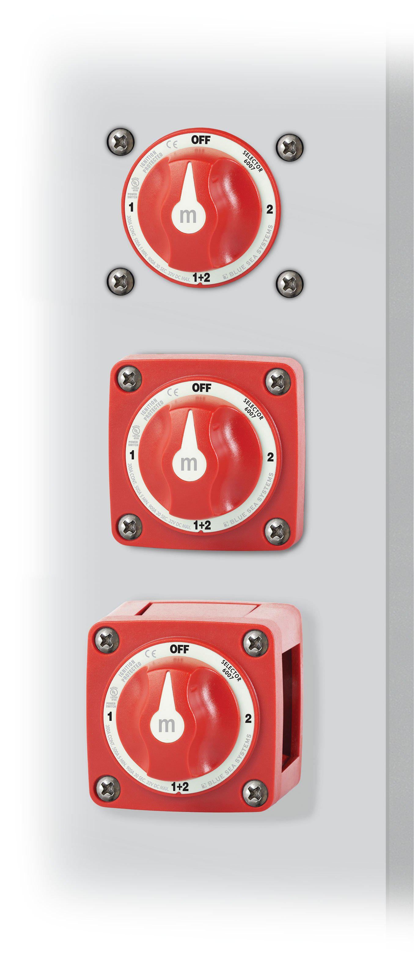BSS Switch Battery m-Series Selector 4 Position Red