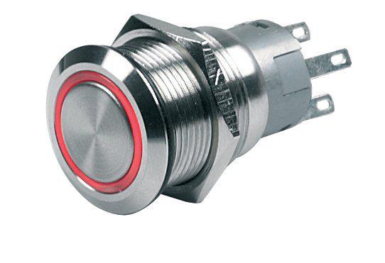 BEP Switch Push-Button (On)-Off 12V Red