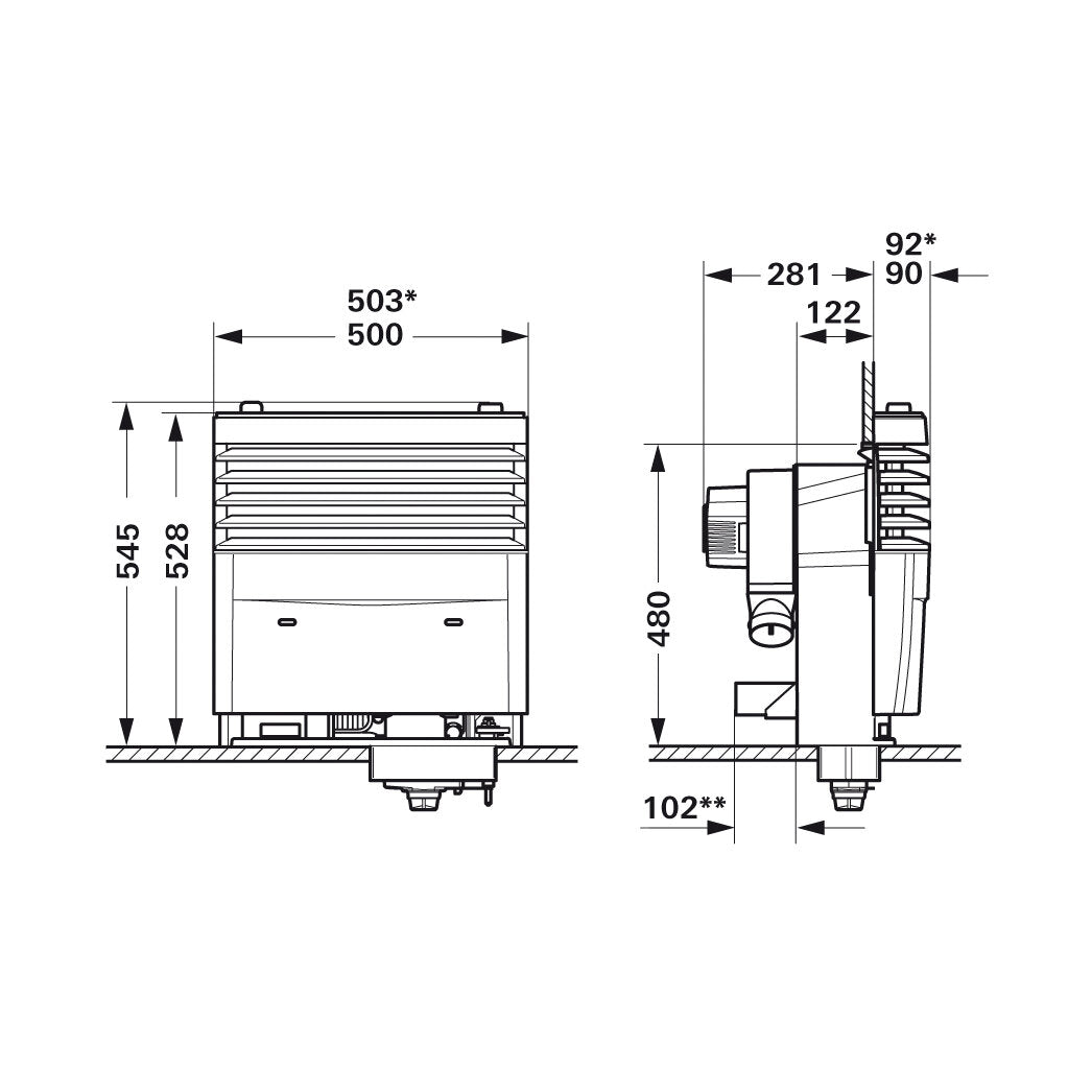 Truma S 3004 gasolvärmare med automatisk tändning, utan beklädnad – Truma 31381-01 (bild 2)