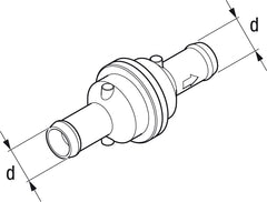 Backventil 2x20mm