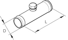 Eberspächer Skarvrör med urluftning 18 mm, vatten