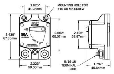 BSS Circuit Breaker 187 Surface Mount 200A