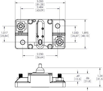 BSS Circuit Breaker, Bus 285 Surface Mount 60A