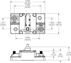 BSS Circuit Breaker, Bus 285 Surface Mount 60A