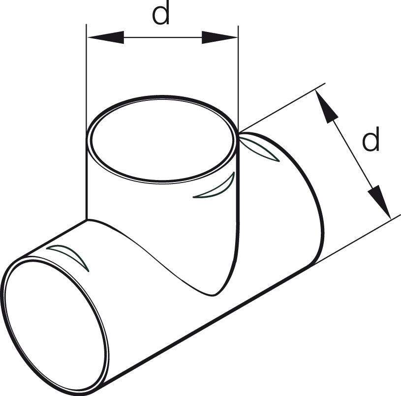 Eberspächer T-rör 90/90/90mm plast