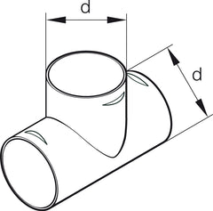 Eberspächer T-rör 60-60-60 mm plast