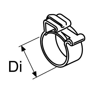 Slangklamma Caillau Ø10,5–11,5 mm (10-pack)