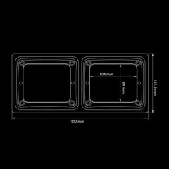IZE LED RAM DUBBEL HORISONTELL