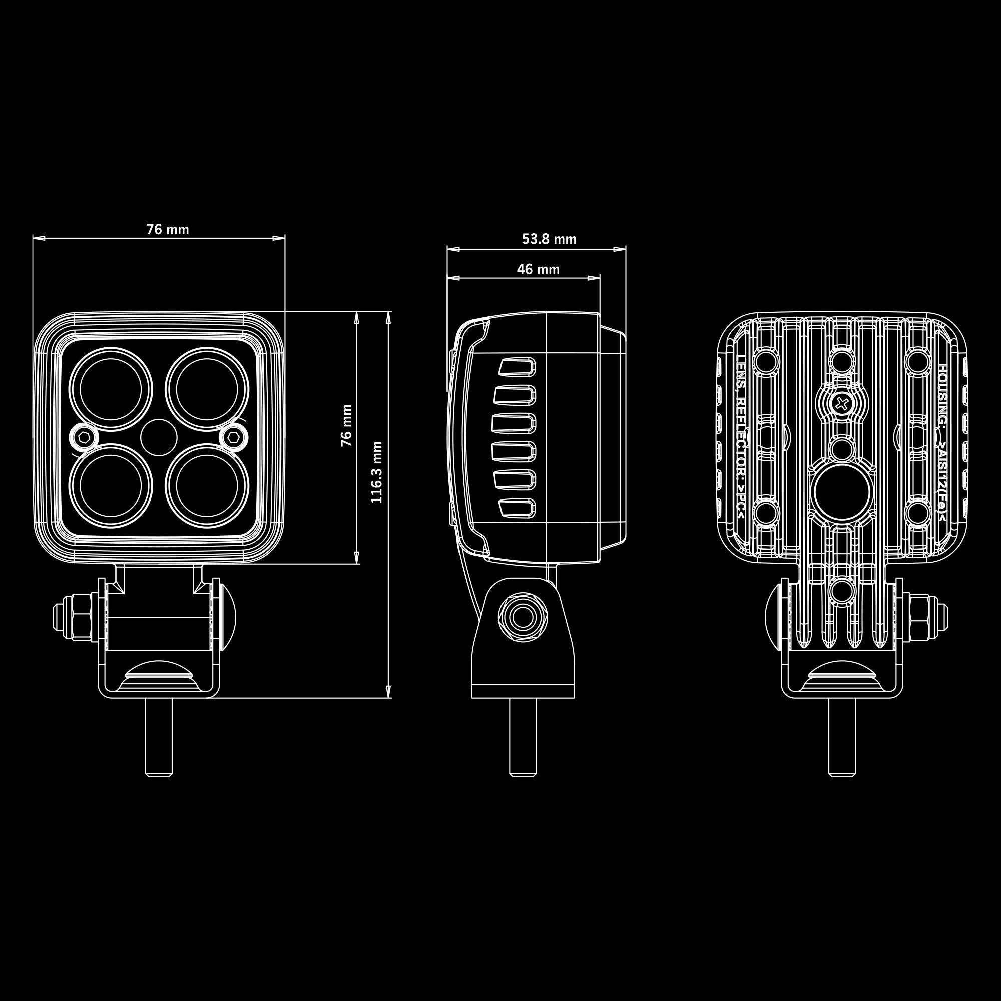 FREEDOM BLUE DOT TRUCKLAMPA 14W