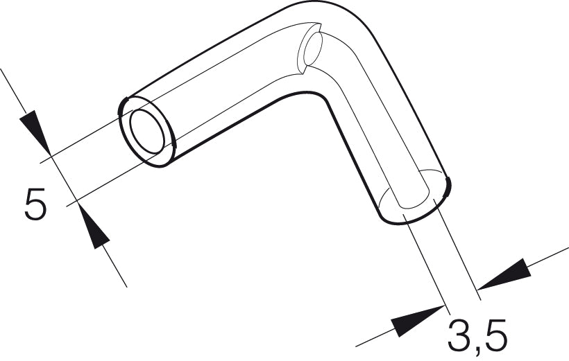 Bränsleövergång 5-3.5mm 110 gr PME