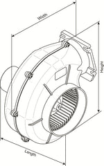 Motorrumsfläkt 24V AirV 3-280