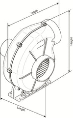 Motorrumsfläkt 24V AirV 4-1000