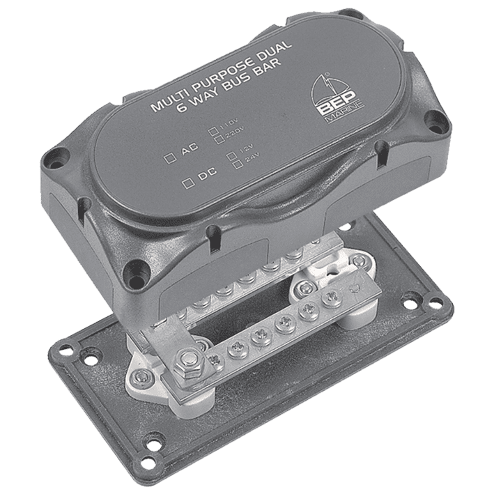 BEP Bus Bar Single 4x 6mm Input Stud 150A With Cov