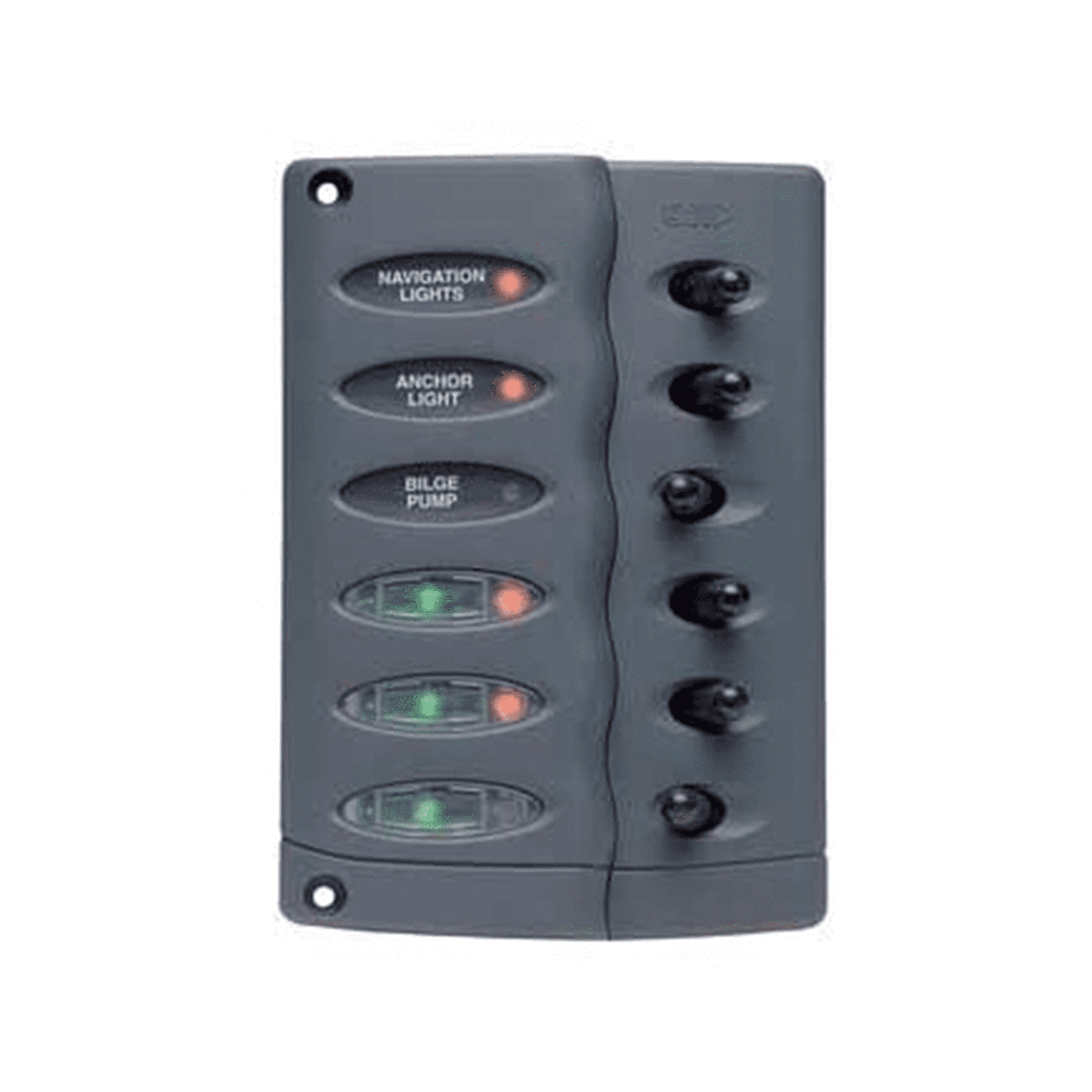 BEP Switch Panel DC Contour Waterproof 6xOn/Off Wi