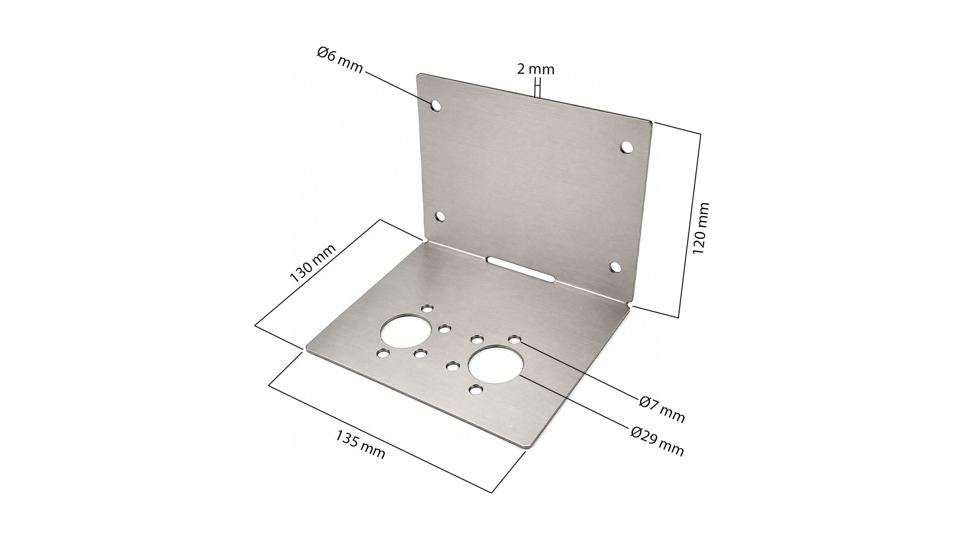 Monteringsfäste 90° i rostfritt stål för Air 2D / Air 4D – AUTOTERM ASSY AT5-0062-A24