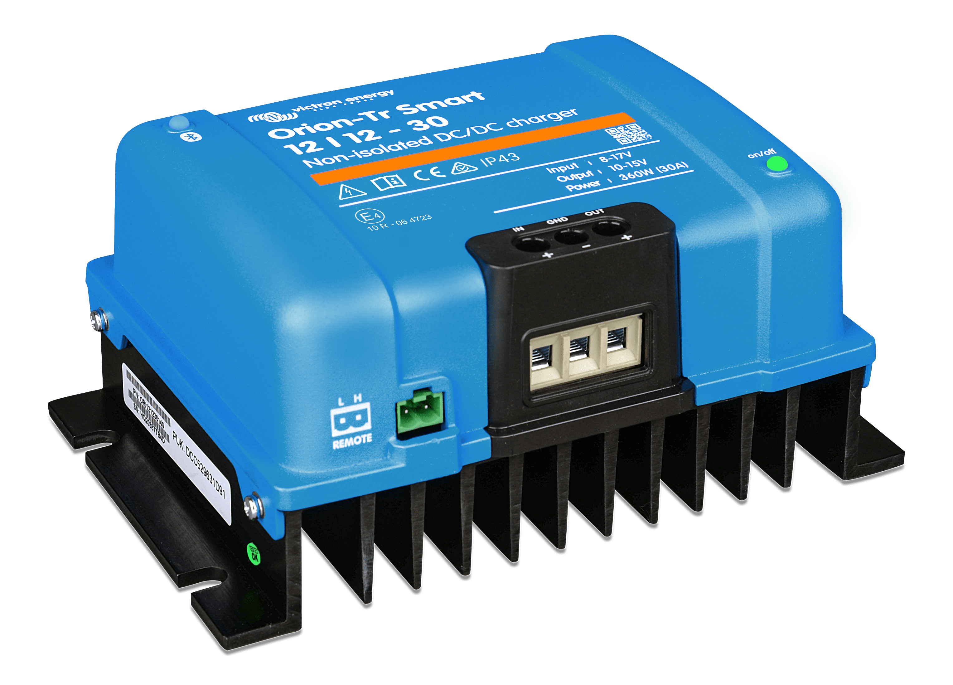 Orion-Tr Smart 12/12-30A (360W), oisolerad DC-DC-laddare