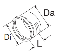Adapter Ø55x55 mm