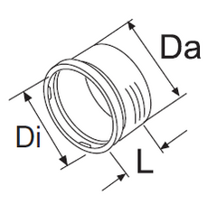 Adapter Ø55x55 mm