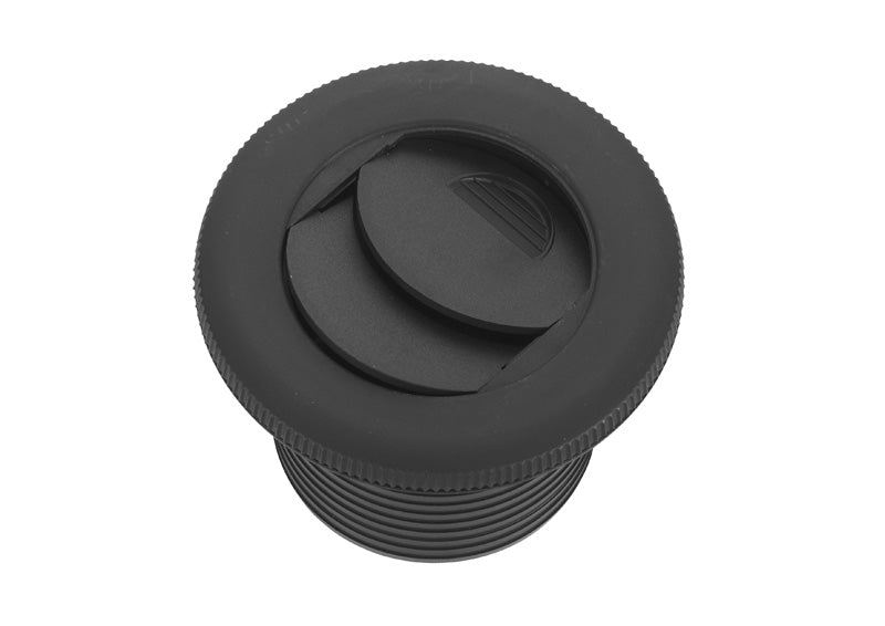 Luftutsläpp Ø 70 mm stängbart, svart