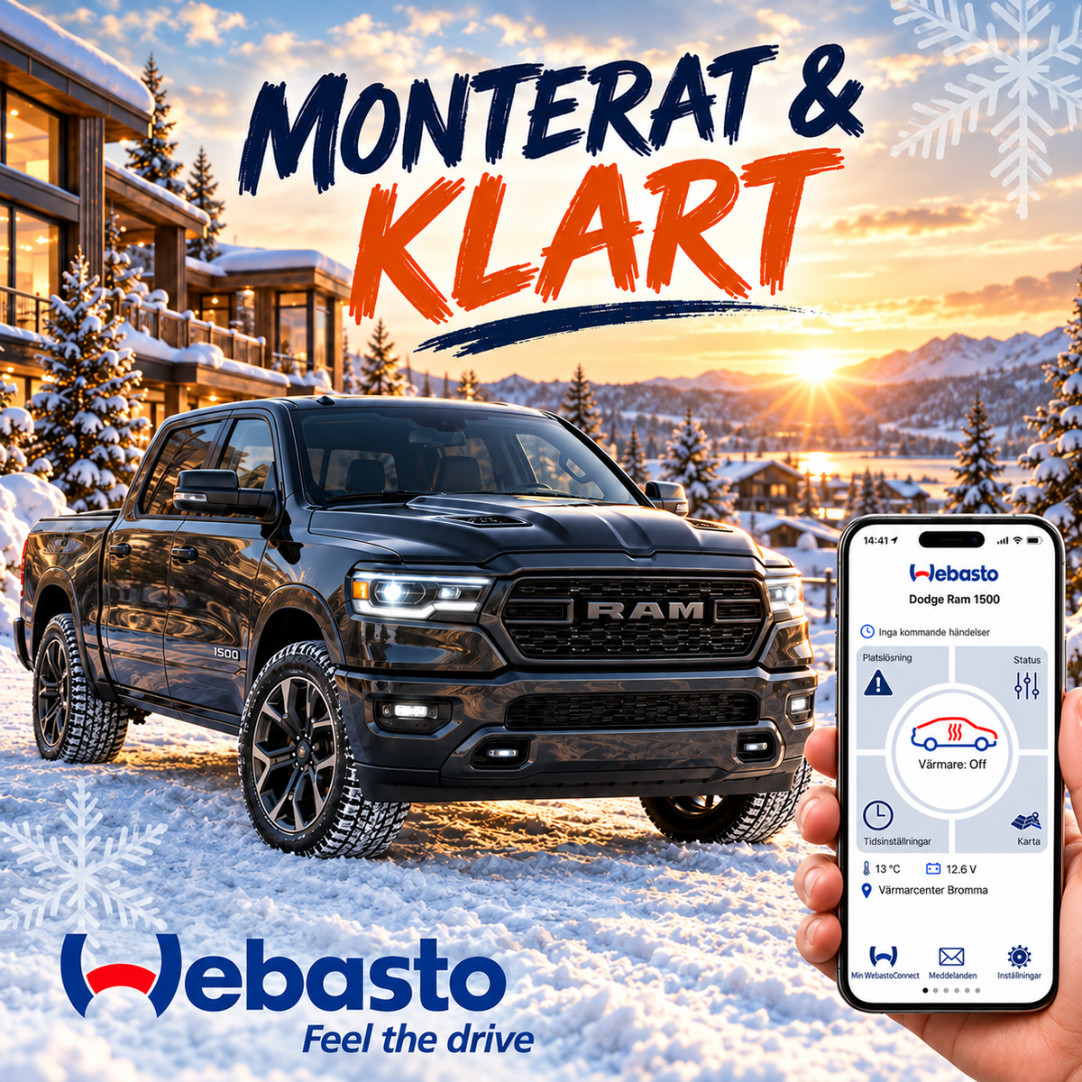 Webasto motorvärmare till Dodge RAM – monterat & klart med app-start ThermoConnect