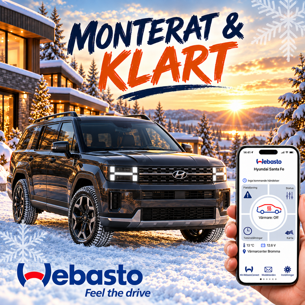 Webasto motorvärmare till Hyundai Santa Fe – monterat & klart med app-start ThermoConnect