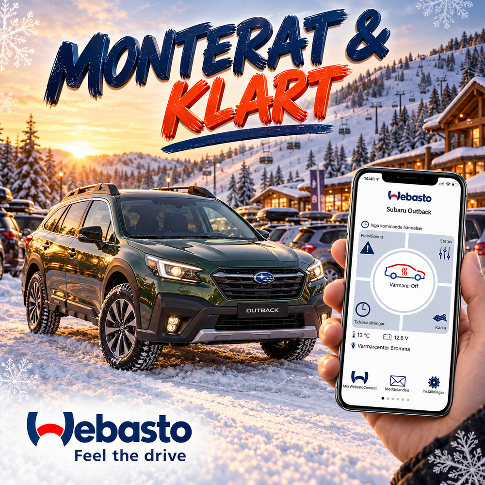 Webasto motorvärmare till Subaru Outback – monterat & klart med app-start ThermoConnect