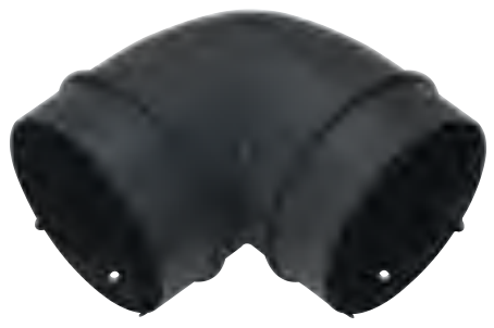 Böj BG, svart, för varmluftsslang Ø 65/72 mm – Truma 40740-01 (bild 5)