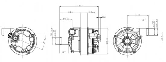 Vattenpump U4850 med fäste