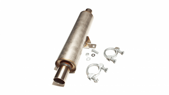 Avgassljuddämpare i rostfritt stål Ø 38 mm