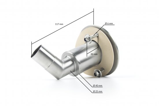 Autoterm Stainless steel exhaust adapter for yachts or boats