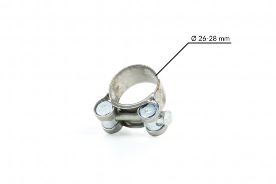 Förstärkt klämma för avgasrör