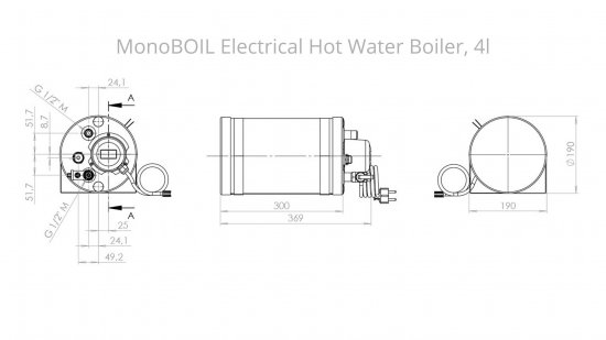 monoBOIL Elektrisk varmvattenberedare 