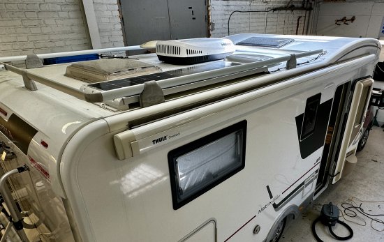 Webasto Cool Top Trail outdoor unit on RV