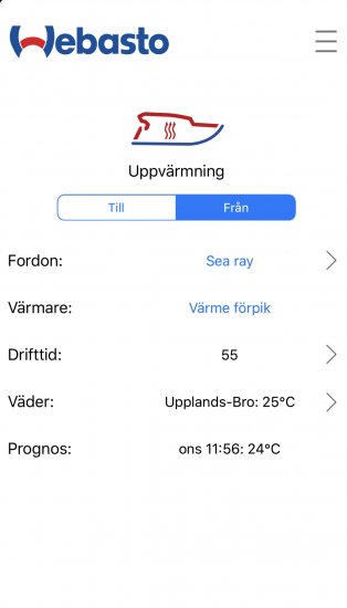 Webasto TC4 Entry app