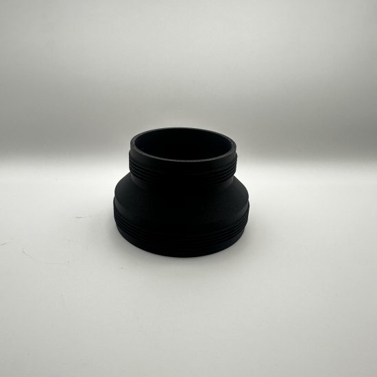 Adapter med gängad övergång från 60 mm till 80 mm luftslang – perfekt vid byte av värmare eller för att koppla samman olika slan