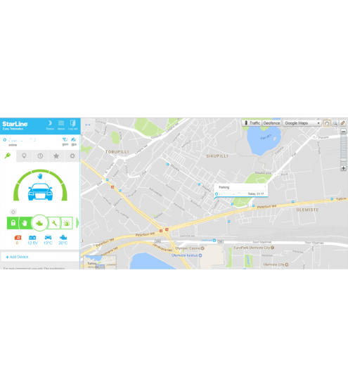 StarLine S9 4G Kartbild GPS tracker
