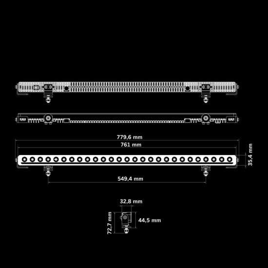 Strands NUUK D-LINE 30" LEDBAR 809453